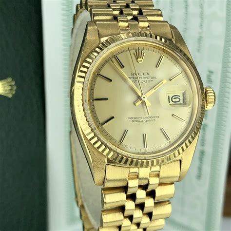 men's rolex datejust stainless steel watch 1601 year|rolex datejust 1601 18k gold.